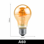 ampoules filament spirale dorée retro or noir opalescent e27 2200k 22w 20000h