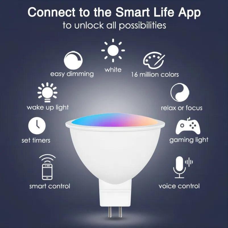 ampoule led intelligente wifi blanc moderne adhésif 50000 heures rgbcw alexa google