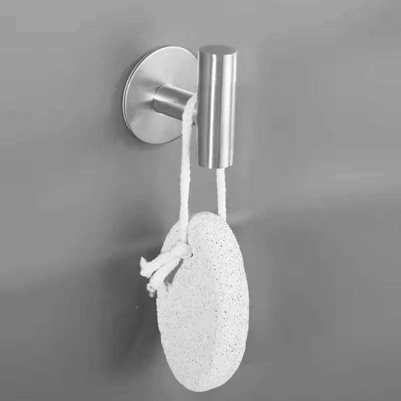 porte serviettes mural adhésif argenté moderne serviette gant toilette sac rangement osier inoxydable lisse
