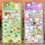 autocollants 3D animaux mignons fruits gâteaux nuages coeurs kawaii adhésifs