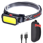 lampe frontale rechargeable led usb ceinture ajustable course exploration camping