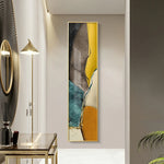 tableau abstrait géométrique contemporain minimaliste toile sans cadre 30x120cm 40x160cm 50x200cm