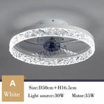 ventilateur lampe led télécommande moderne cristaux noir élégant eyelets circulaire