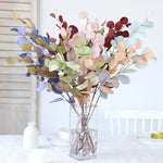 bouquet artificiel moderne feuilles rondes rose beige vert clair extérieur intérieur décoration minimaliste