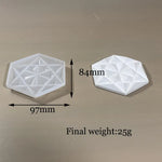 plaque décorative silicone hexagonale moderne blanc fixations invisibles carreaux muriaux fonds télévision