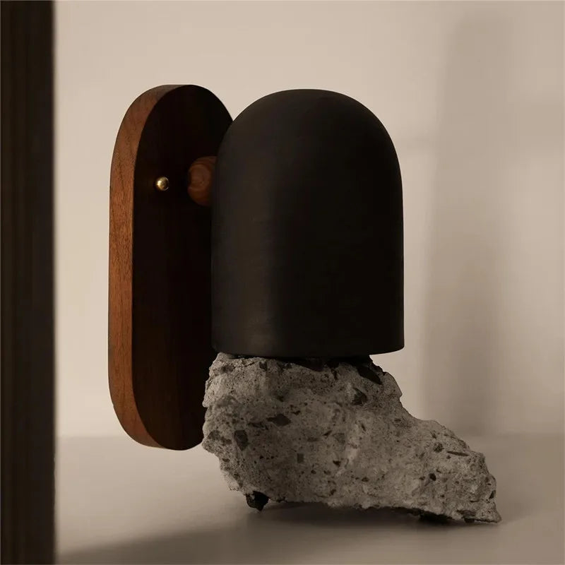 applique murale moderne bois opaque lumière neutre chambre étude entrée minimaliste