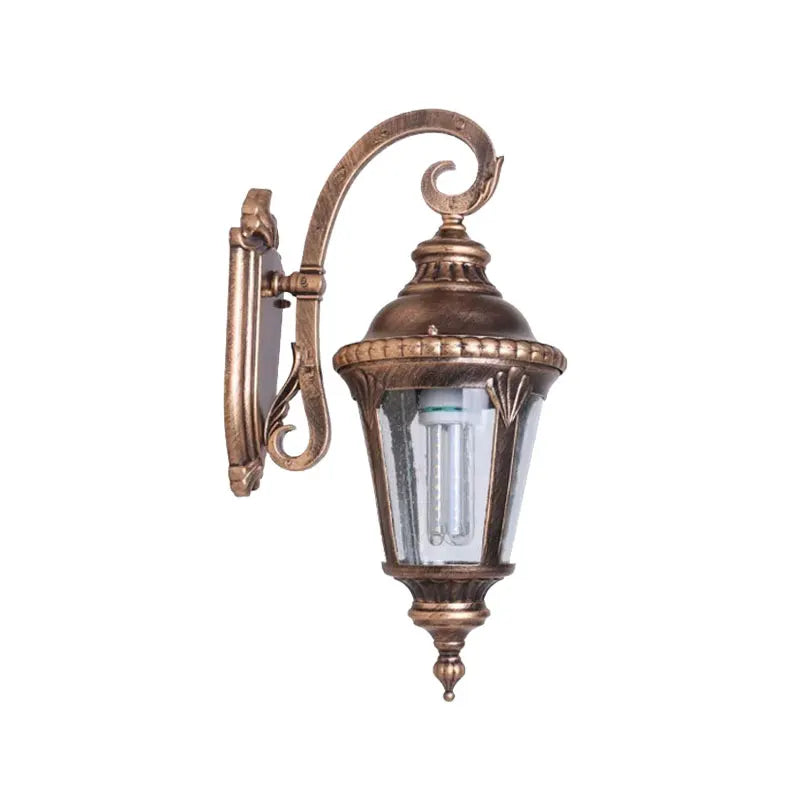 lampe murale bronze ornements sculptés verre translucide classique vintage entrée chambre coucher salle bain