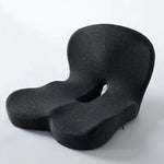coussin ergonomique gris soutien lombaire mousse mémoire forme tissu polyester lavable ceinture sécurité moderne
