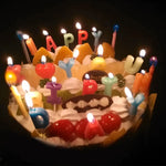 bougies anniversaire violet jaune bleu vert rose rouge adhésifs modernes simples super lumineuses fantaisie