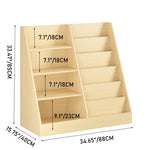 présentoir livres enfant moderne mdf étages beige bois naturel vis assembly