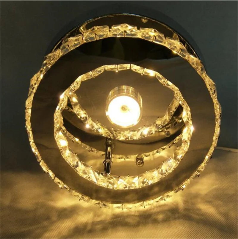 lampe étoile cristal led moderne transparent noire blanche