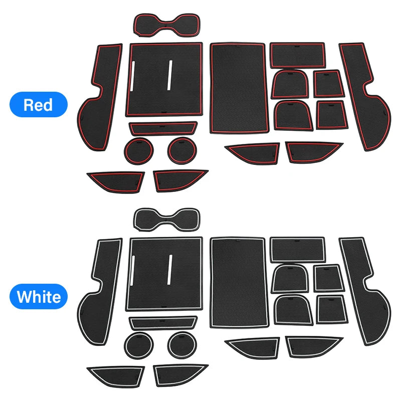 tapis console centrale honda crv 6ème génération noir rouge adhésif moderne