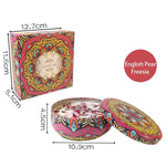 bougies parfumées boîte florale artistique motifs colorés cadeaux anniversaire mariage