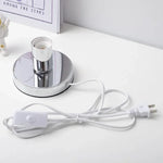 lampe led moderne lampes table argentées ampoules transparentes géométrique futuriste