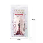 rideau franges métalliques brillantes rose doré vert rouge blanc festif opacité 15cm 28cm