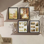 cadre photo mural moderne noir blanc mat photos encadrées arrière beige 11x14 pouces 4x6