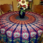 serviette plage ronde motif mandala boho chic coton polyester décorative grande plage été