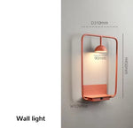 lampe led moderne minimaliste noir blanc support mural interrupteur câble chambre salon