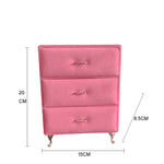 meubles miniatures salon rose velours cœurs romantique girly miroir coffre bijoux coussins figurines