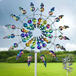 vent spinner moderne multicolore translucides tringle métal extérieur décoration jardin