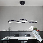 Suspension lumineuse moderne or blanc forme infini 10 sources lumineuses télécommande INCLUDED