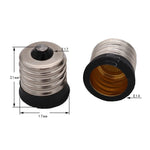 adapteur lampe e17 e14 argenté noir moderne brillant métal base đèn