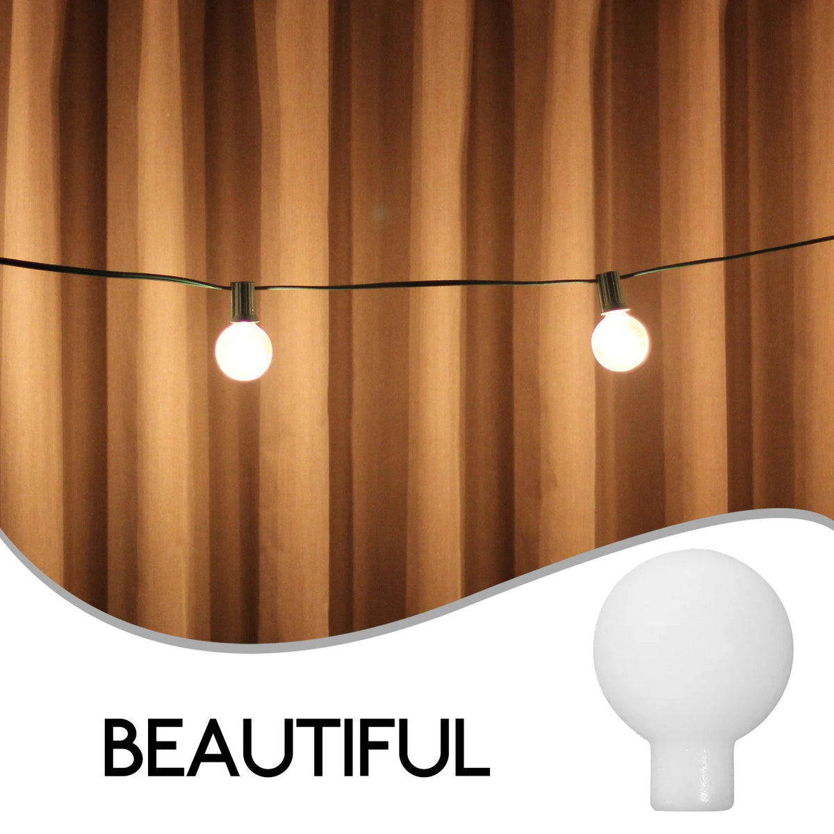 couvertures boules suspension blanc mat modernes guirlandes led tringle 100 pièces