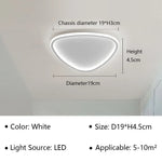 Lampe LED moderne ovale blanc noir 2000 82000 lumens 90 260V