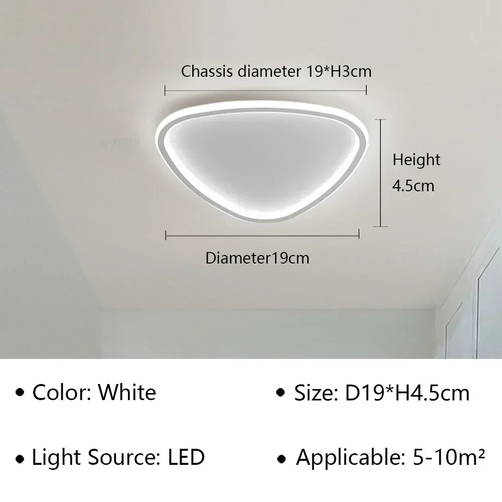 Lampe LED moderne ovale blanc noir 2000 82000 lumens 90 260V