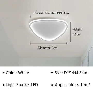 Lampe LED moderne ovale blanc noir 2000 82000 lumens 90 260V