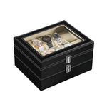 boîte montres simili cuir verte classique cadenas 16cm 11.2cm 8cm