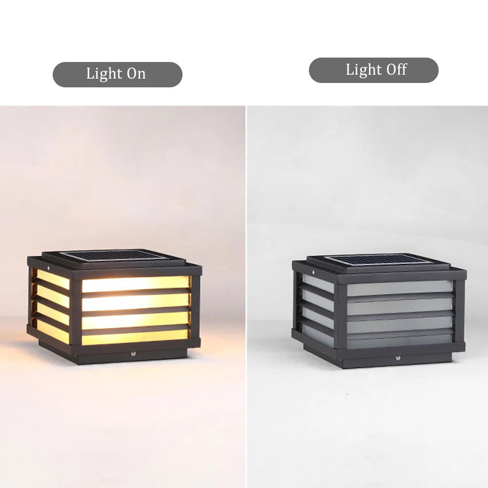 Lampe LED solaire IP65 vue de face