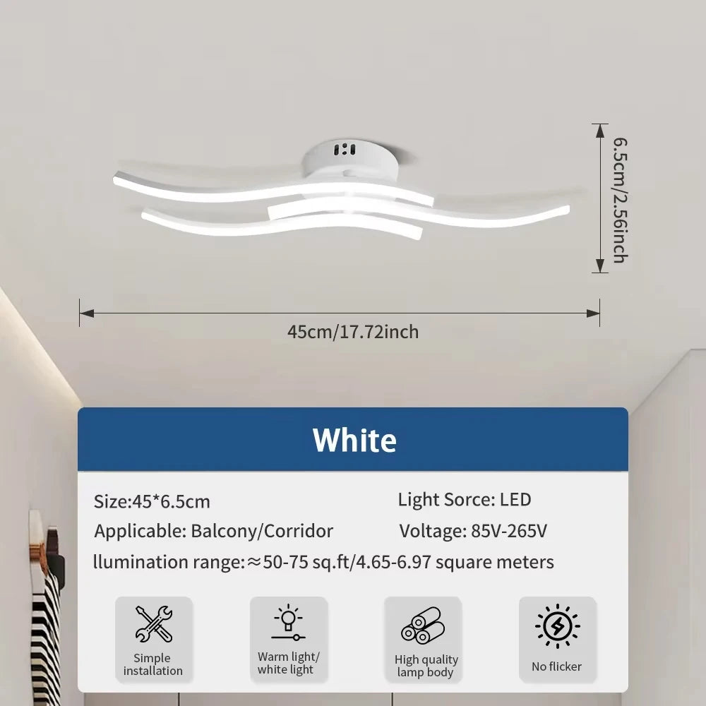 lampe led blanc minimaliste moderne éclairage intérieur salon chambre coucher