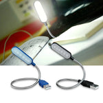 lampe led portable usb rechargeable blanc bleu moderne compact six leds cable