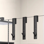 porte serviettes moderne adhésif noir acier inoxydable piquets salle bain