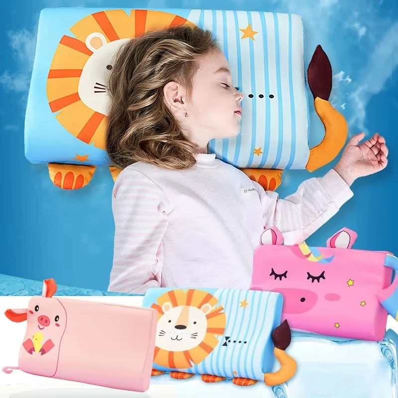 oreiller bébé dessin animé mousse mémoire forme quatre saisons orange bleu rose