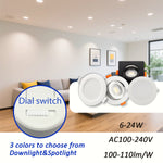 Spot LED blanc moderne 10W 14W 17W 20W 24W 6W câble adaptateur