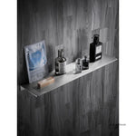 étagère murale acier inoxydable gris moderne étagère angle brillante cosmétiques