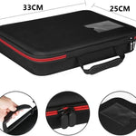 mallette rangement batteries texturée noir bordure rouge compartimentée piles button aaa aa 9v