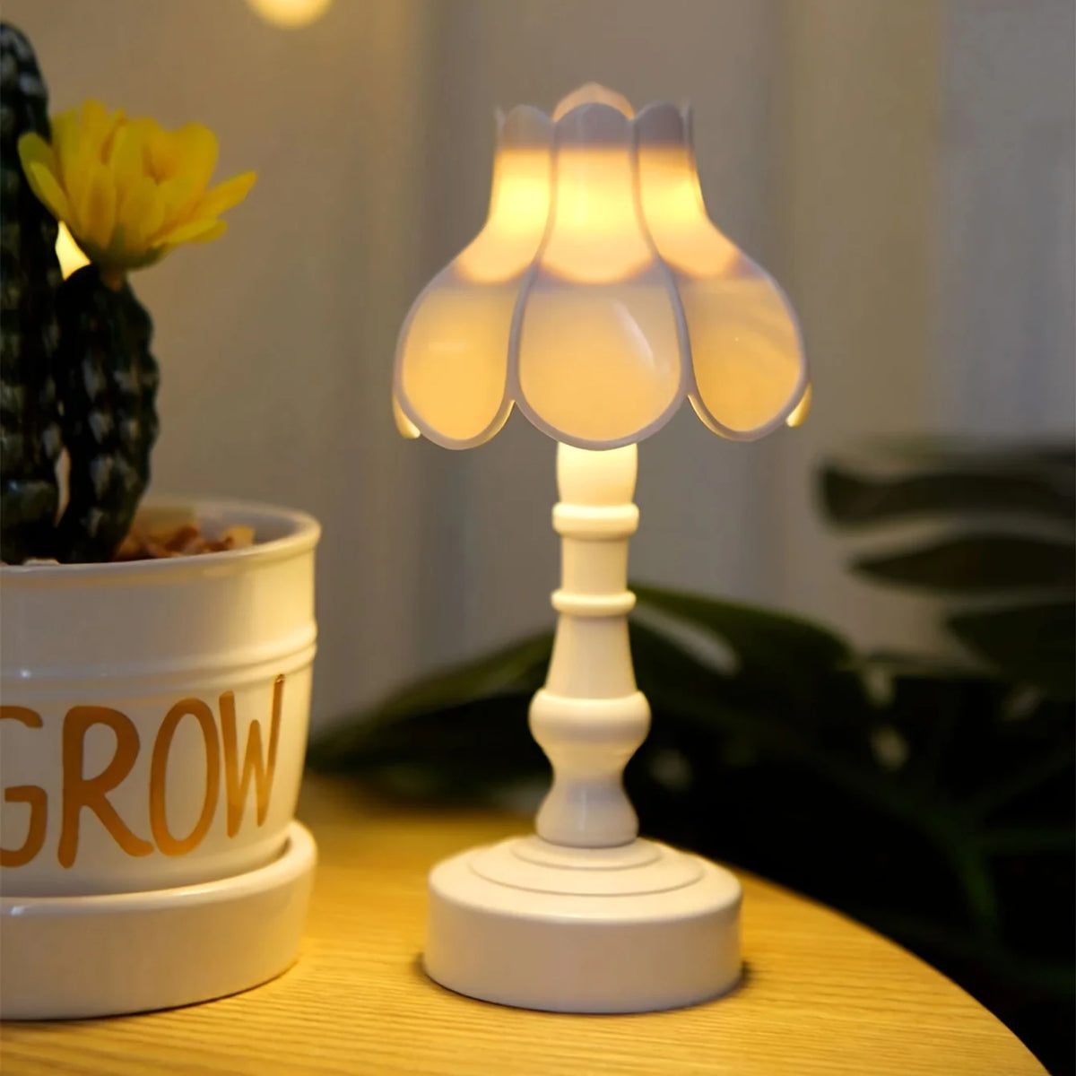 lampe decorative vintage mini led rose blanc telephone comparaison taille