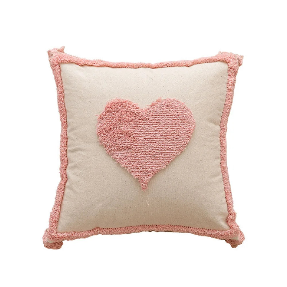 taies d'oreiller géométriques rose clair lit maison douces texturées non toxiques respectueux environnement adhésives