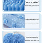 tapis bain bleu rose ventouse bristles patte chat nettoyage pieds dos ludique.functional