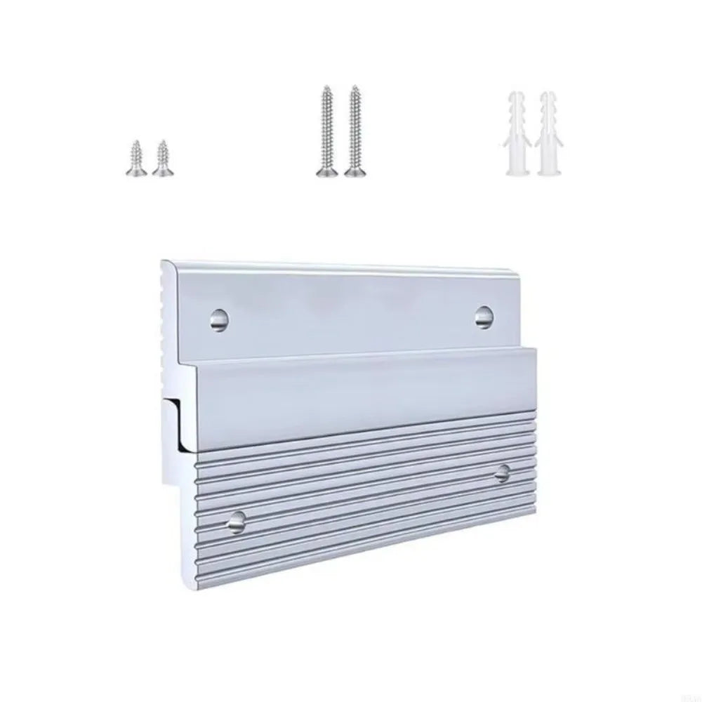 support mural argenté moderne vis fixations 305mm longueur 61mm hauteur