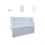 support mural argenté moderne vis fixations 305mm longueur 61mm hauteur