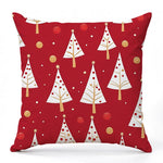 coussins décoratifs noël motifs sapins rennes flocons peluche rouge blanc vert traditionnels