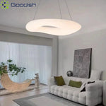 suspension lumineuse moderne acrylique blanc 20cm 30cm 46cm 53cm 75cm 91cm