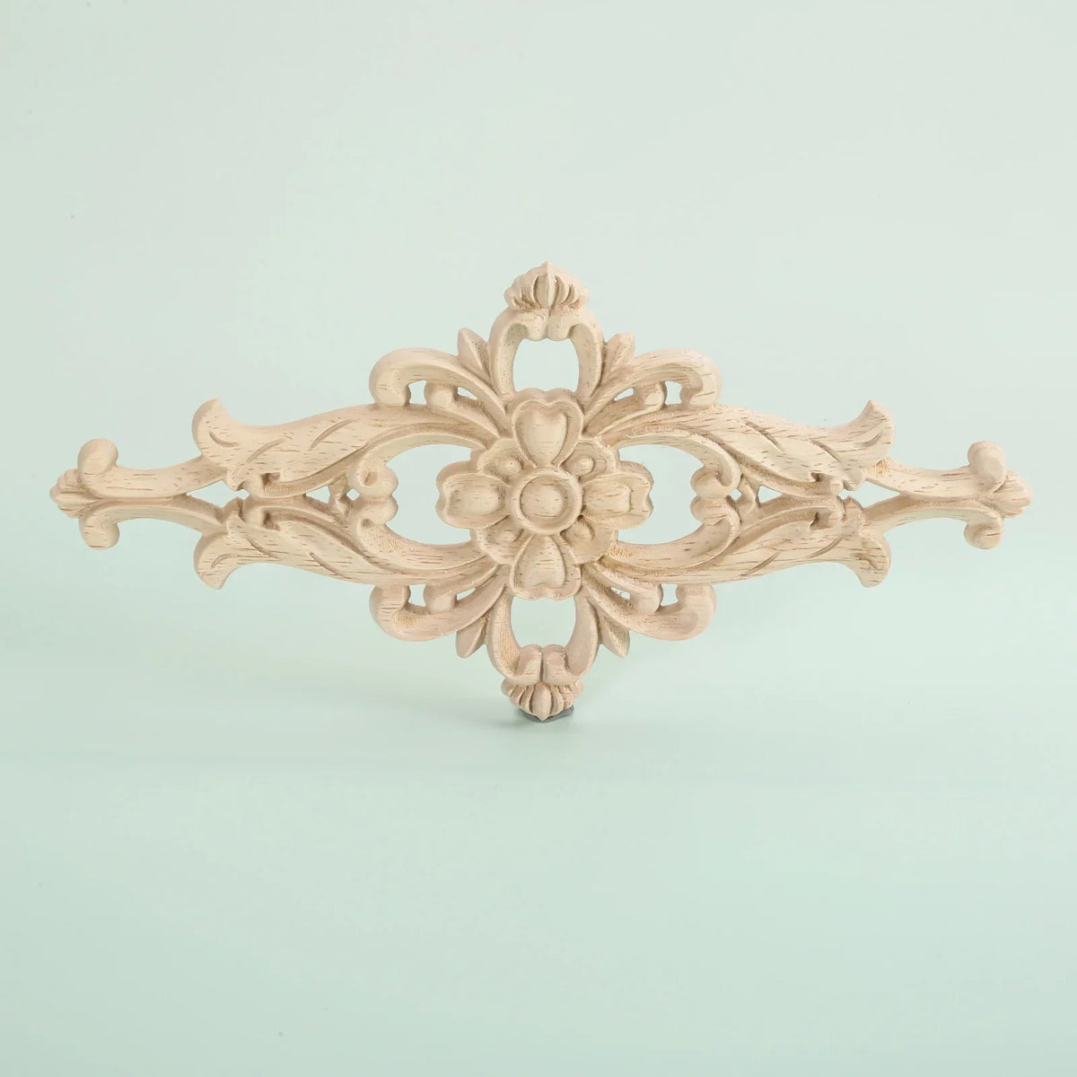 décoration murale bois sculpté floral applique baroque beige clair maison meuble