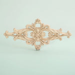 décoration murale bois sculpté floral applique baroque beige clair maison meuble