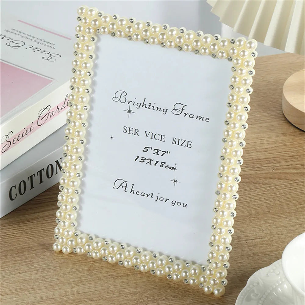 cadre photo strass blanc classique élégant 3x3 4x6 6x8 7x10 10x15 plexiglas