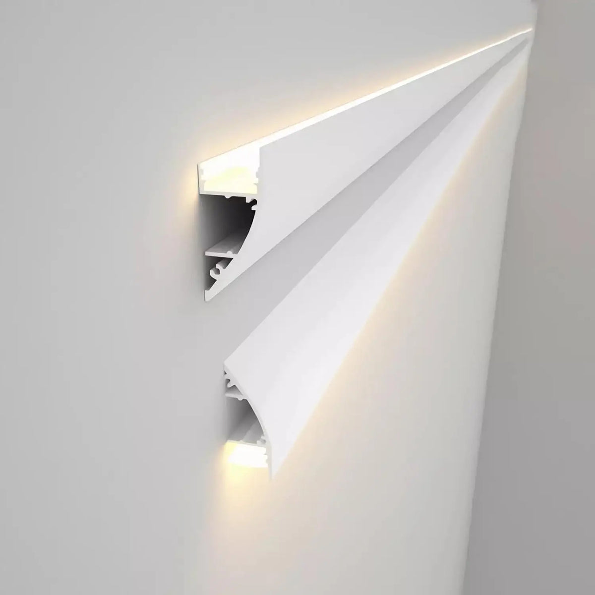 profils led aluminium blanc modernes éclairage intérieur 12v 12w led diffuseurs vis fixés